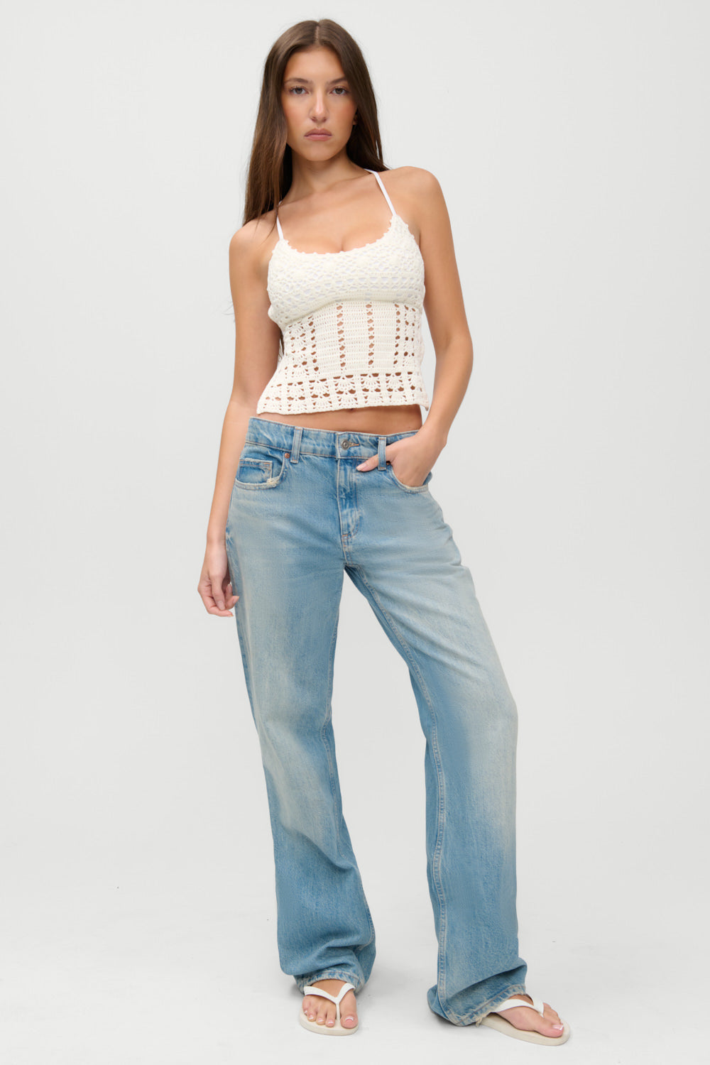x JENNIE Nari Crochet Tankini - Ivory Crochet - Image 2