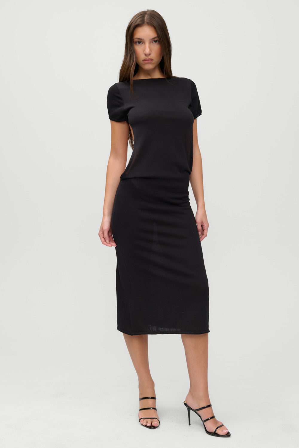 x JENNIE Rosalie Knit Midi Dress - Black - Image 4