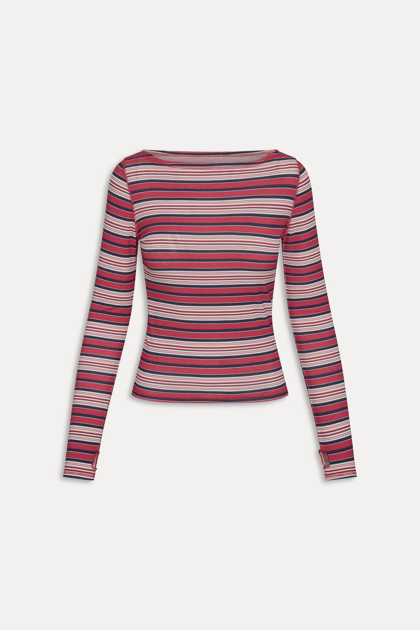 x JENNIE Sophie Long Sleeve Top - Sunset Stripe - Image 3
